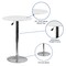 Emma and Oliver 23.75'' Round Adjustable Height Wood Table (Adjustable Range 26.25'' - 35.75'')